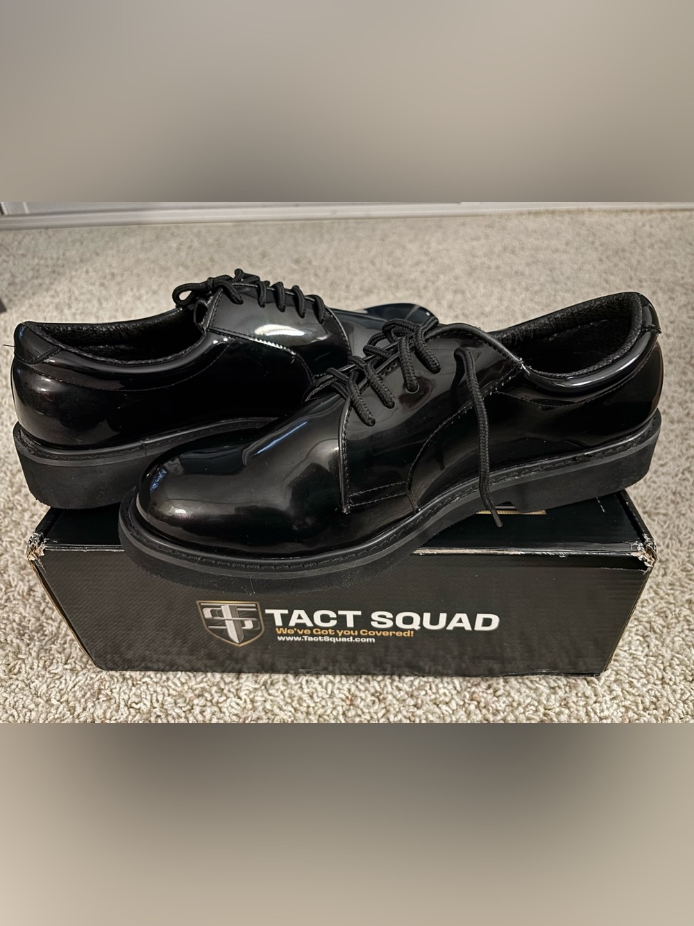 Tact Squad S200BK black leather shoe - Size 9.5 W